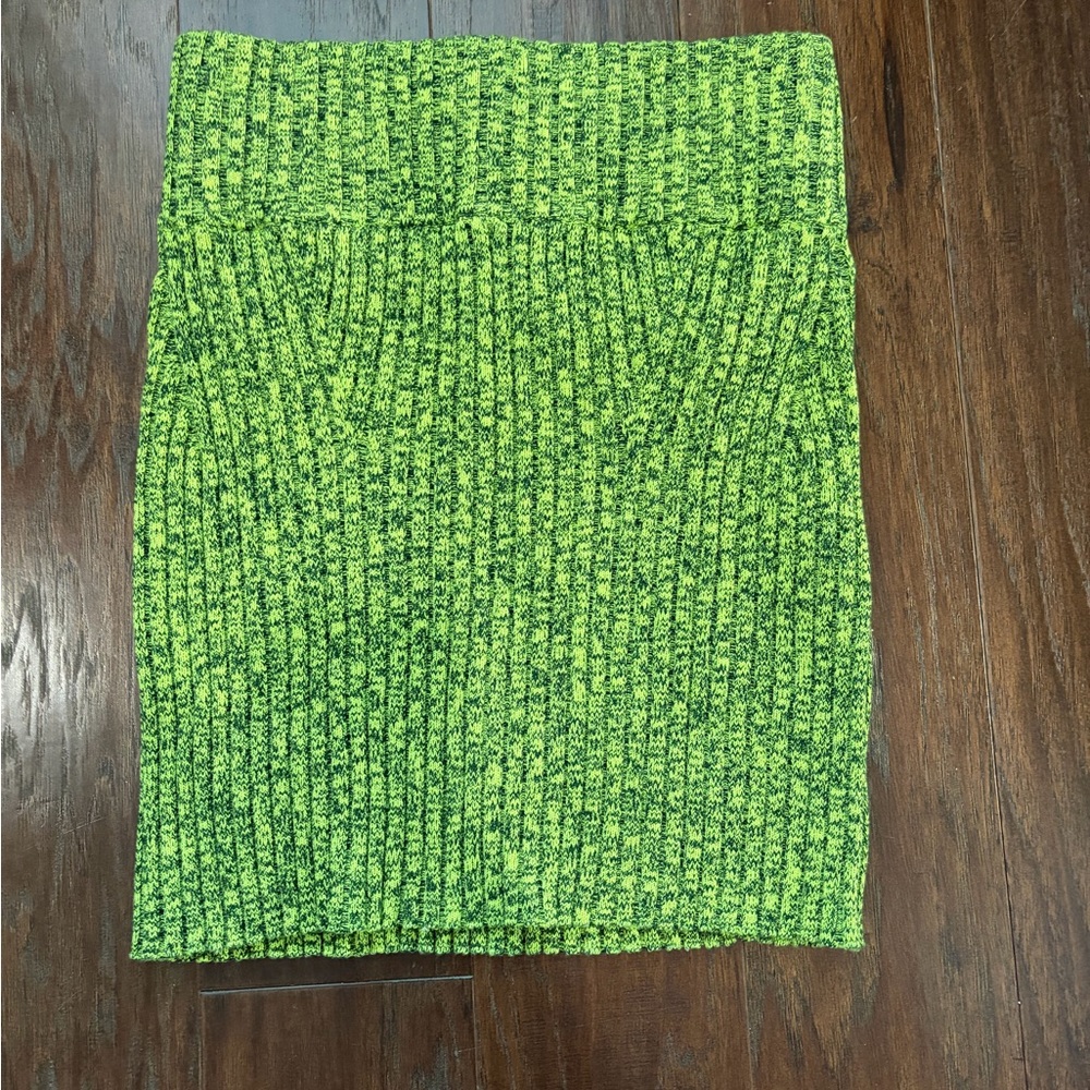 Rebecca Minkoff Lime Green Knit Pencil Skirt